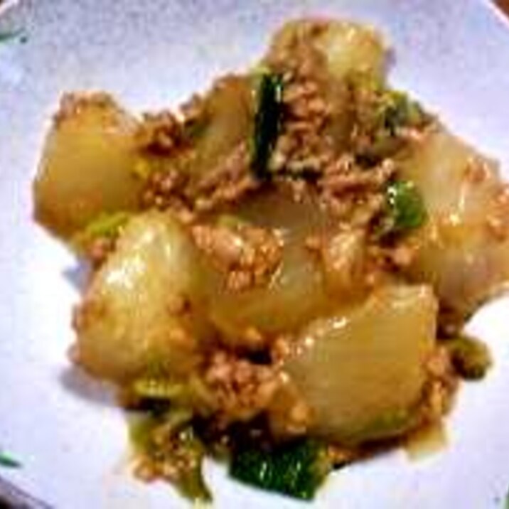 ほふほふあったか♪大根ひき肉のあん絡め♪
